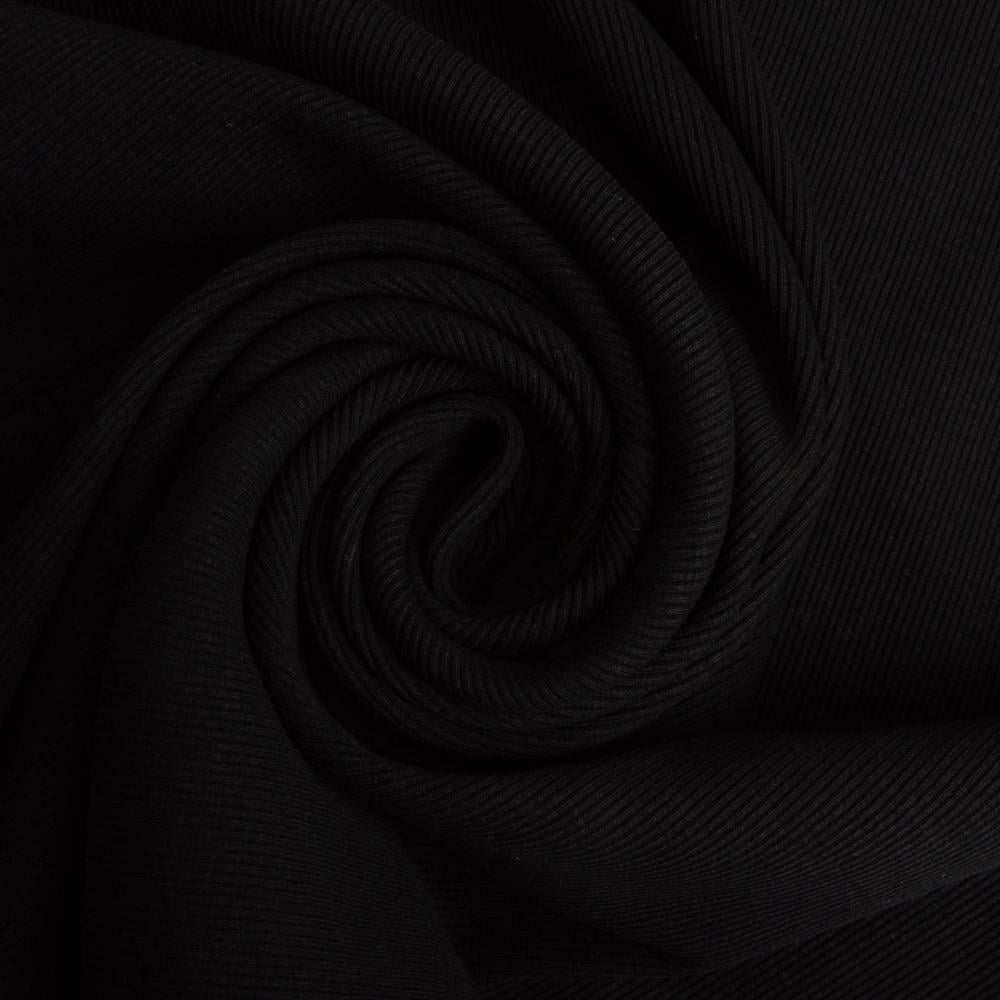 Ткань трикотажное полотно Кашкорсе 300 гр/м2 130 см Черный (25860)