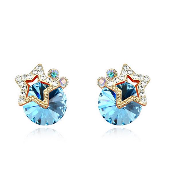 Серьги с кристаллами Сваровски 12936 Italina Голубой