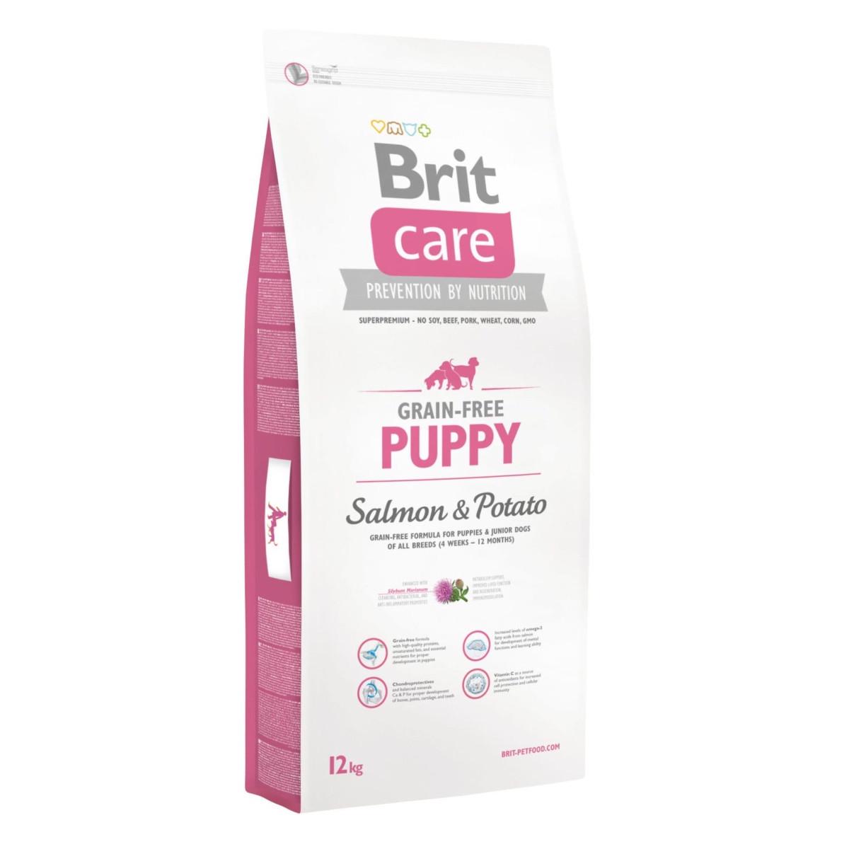 Корм сухий Brit Care GF Puppy Salmon&Potato для цуценят 12 кг (8595602510047) - фото 1 Корм сухий Brit Care GF Puppy Salmon&Potato для цуценят 12 кг (8595602510047) - фото 1
