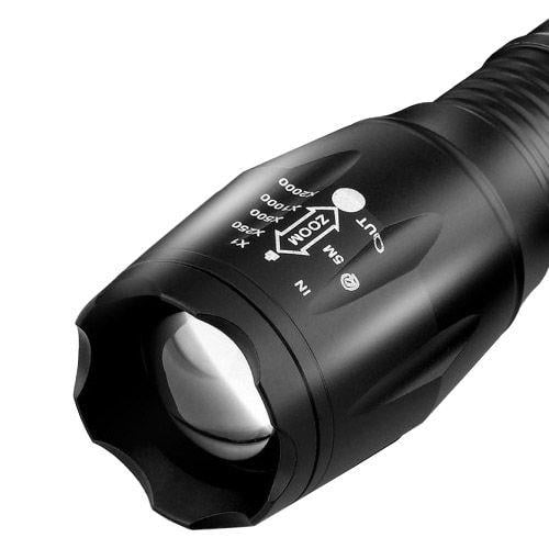 Фонарь ручной Bailong BL 1831-3 с красным светом Черный (GR-05101)