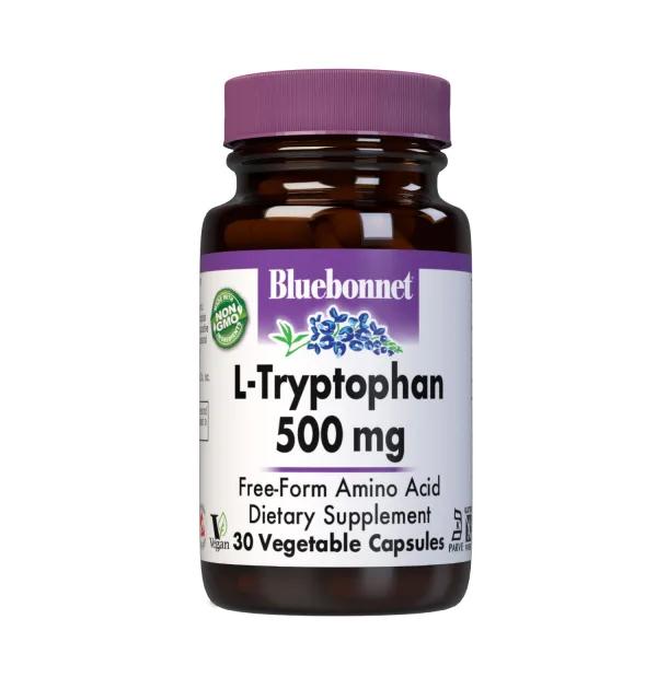 Амінокислота Bluebonnet Nutrition L-Tryptophan 500 мг 30 вегакапс. (3941)