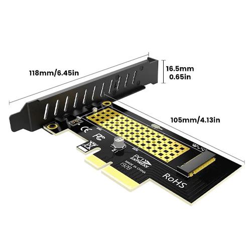 Адаптер перехідник для SSD M.2 NVMe ключ M на PCIe 4,0 3,0 X16/X8/X4 Jeyi SK4 Black (957064) - фото 4 Адаптер перехідник для SSD M.2 NVMe ключ M на PCIe 4,0 3,0 X16/X8/X4 Jeyi SK4 Black (957064) - фото 4