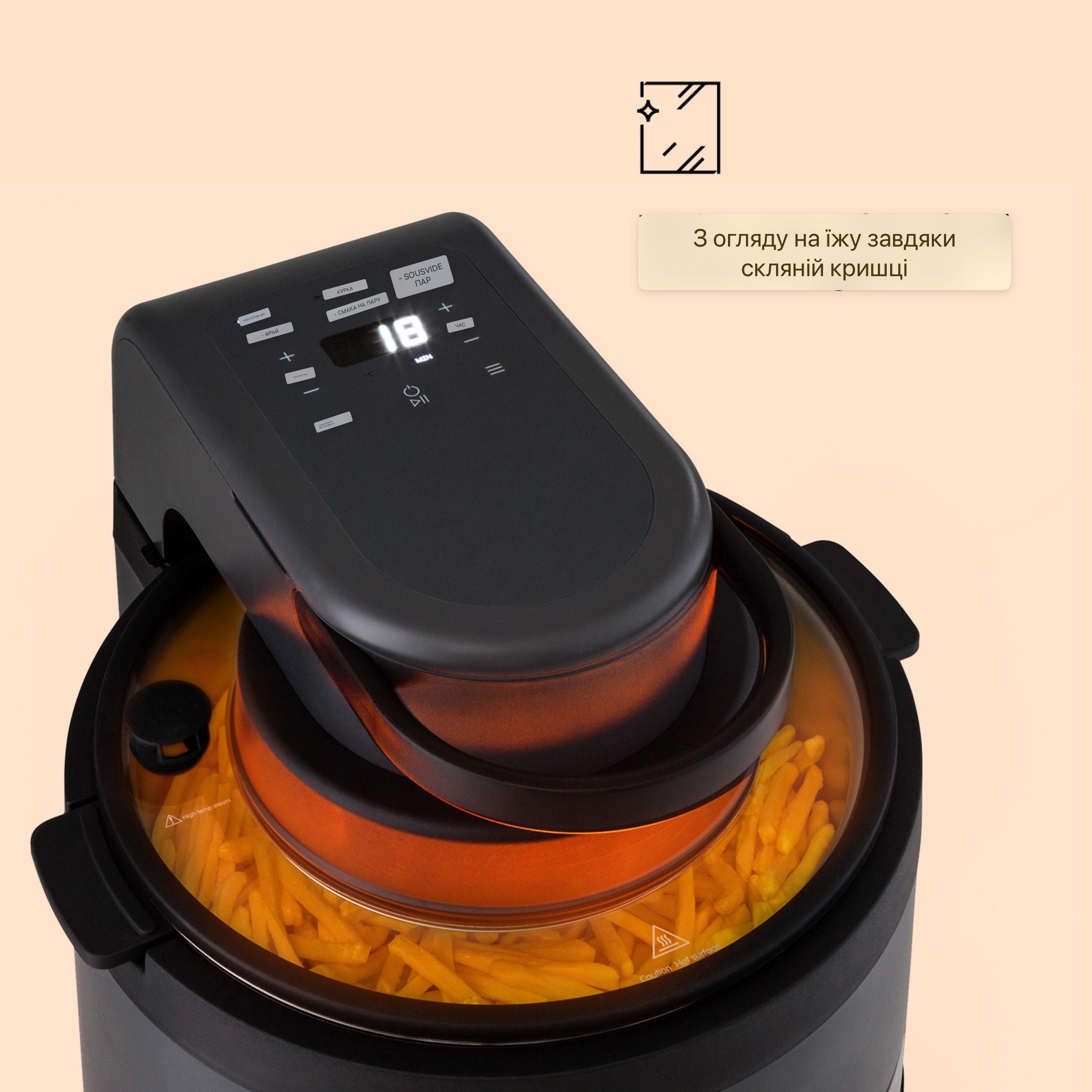 Аэрофритюрница KLARSTEIN Vendure с термостойким корпусом - фото 3 Аэрофритюрница KLARSTEIN Vendure с термостойким корпусом - фото 3