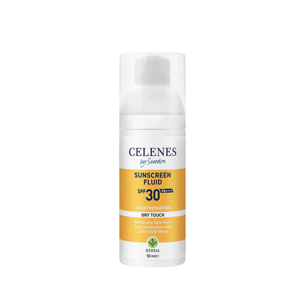 Сонцезахисний флюїд CELENES Herbal Sunscreen Dry Touch Fluid SPF30+ 50 мл