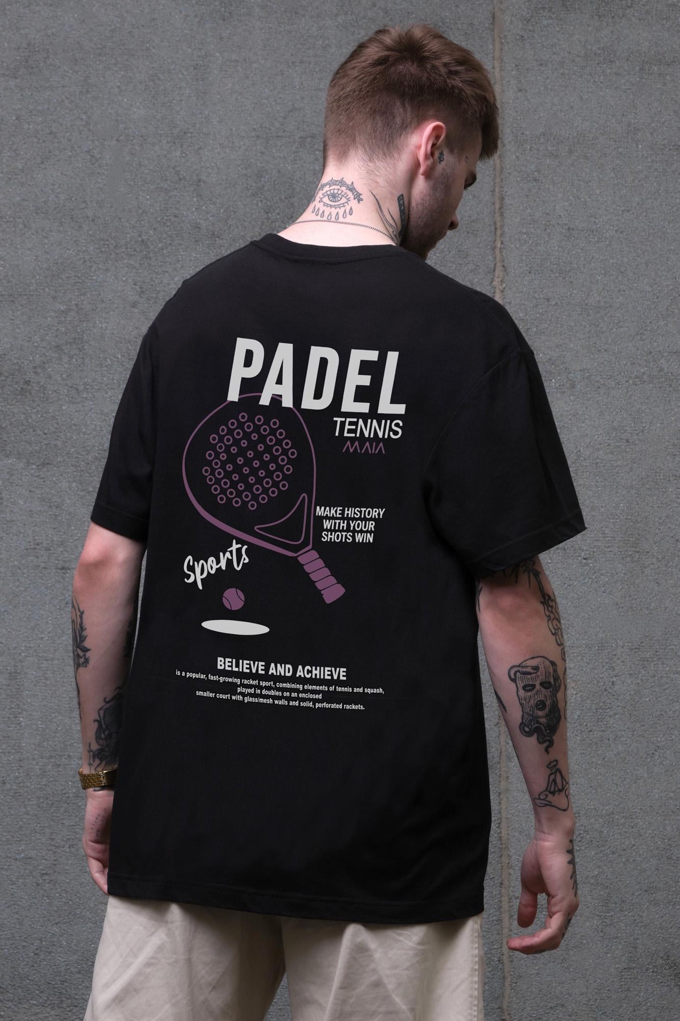 Футболка оверсайз Without З Принтом Padel Tennis L/XL Black (L/XL8056273 8056274)