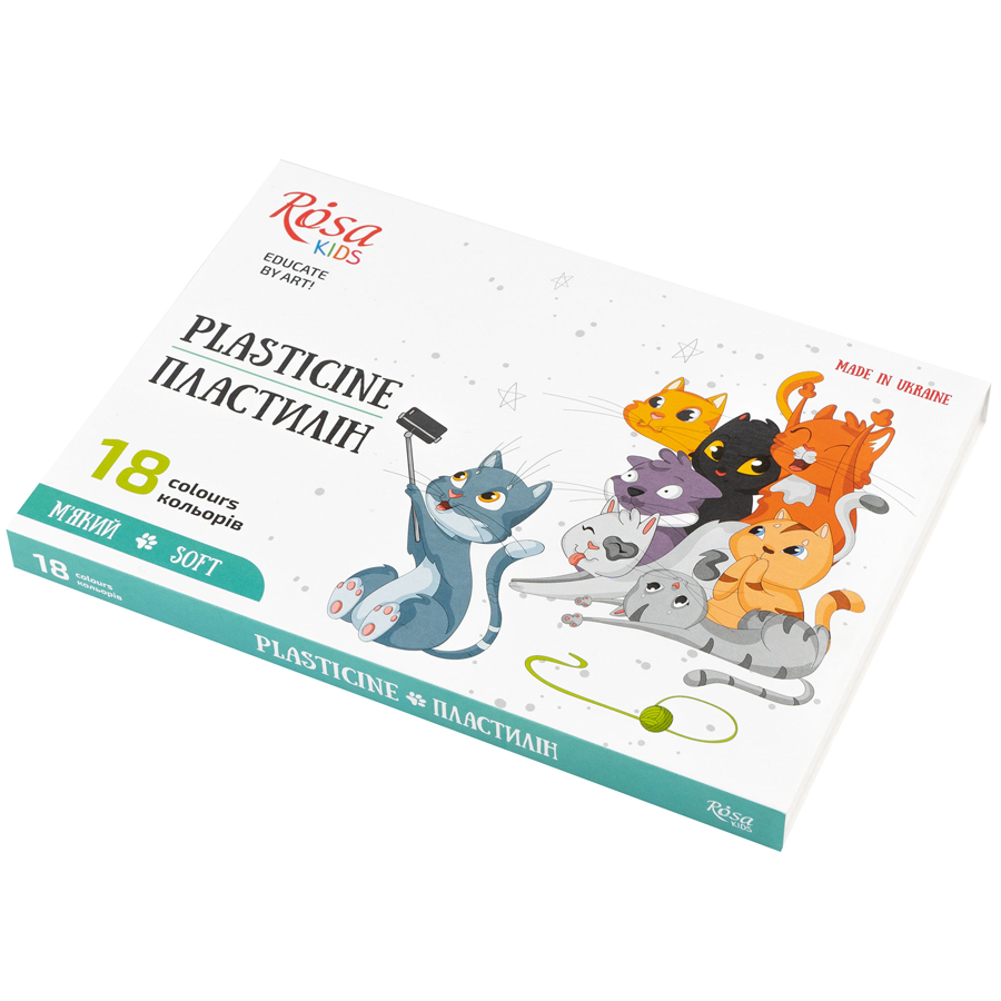 Пластилин Rosa Kids 18 цветов Cats 288 г (302103) Пластилин Rosa Kids 18 цветов Cats 288 г (302103)