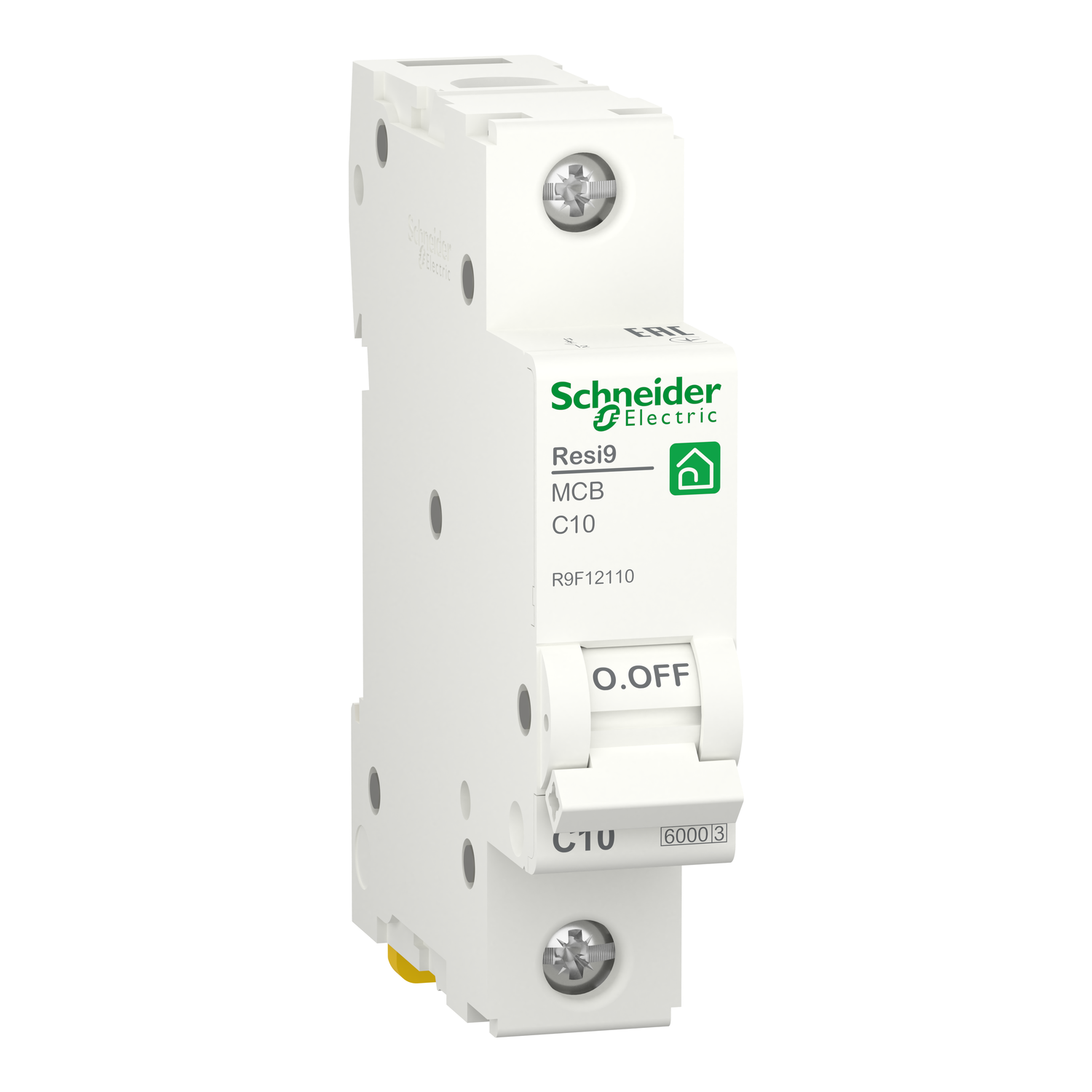 Автоматичний вимикач Schneider Electric R9F12110 RESI9 10 А 1P крива С 6кА - фото 1