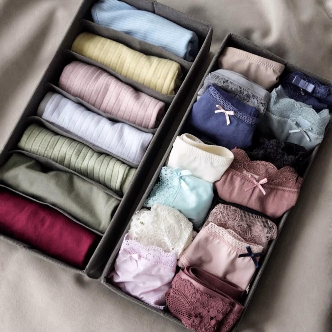 Комплект коробочок для білизни маленьких 2 шт. Сірий (Gr-2small) - фото 2