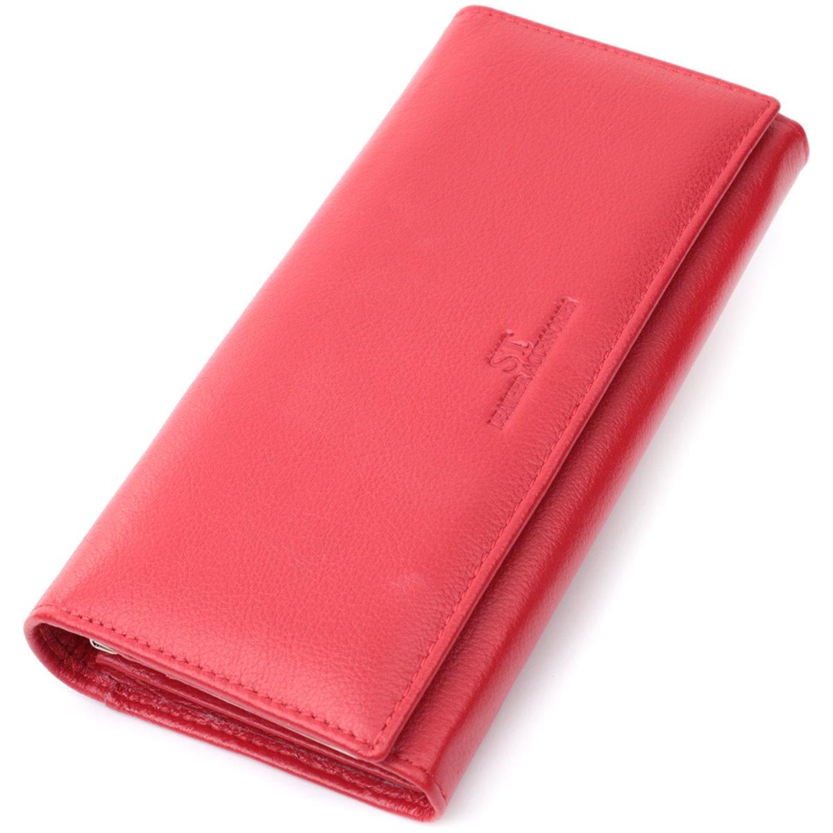 Кошелек женский ST Leather 22675 классический из натуральной кожи Красный (168-136-22675)