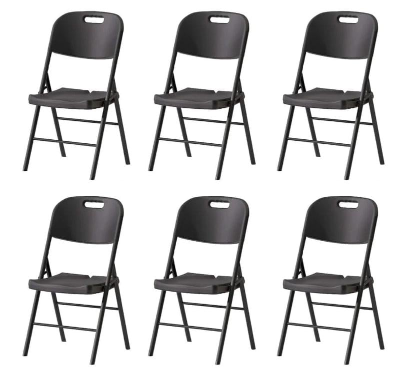 Комплект туристических кресел Bonro BS-53 раскладные 6 шт. Черный (28211316)