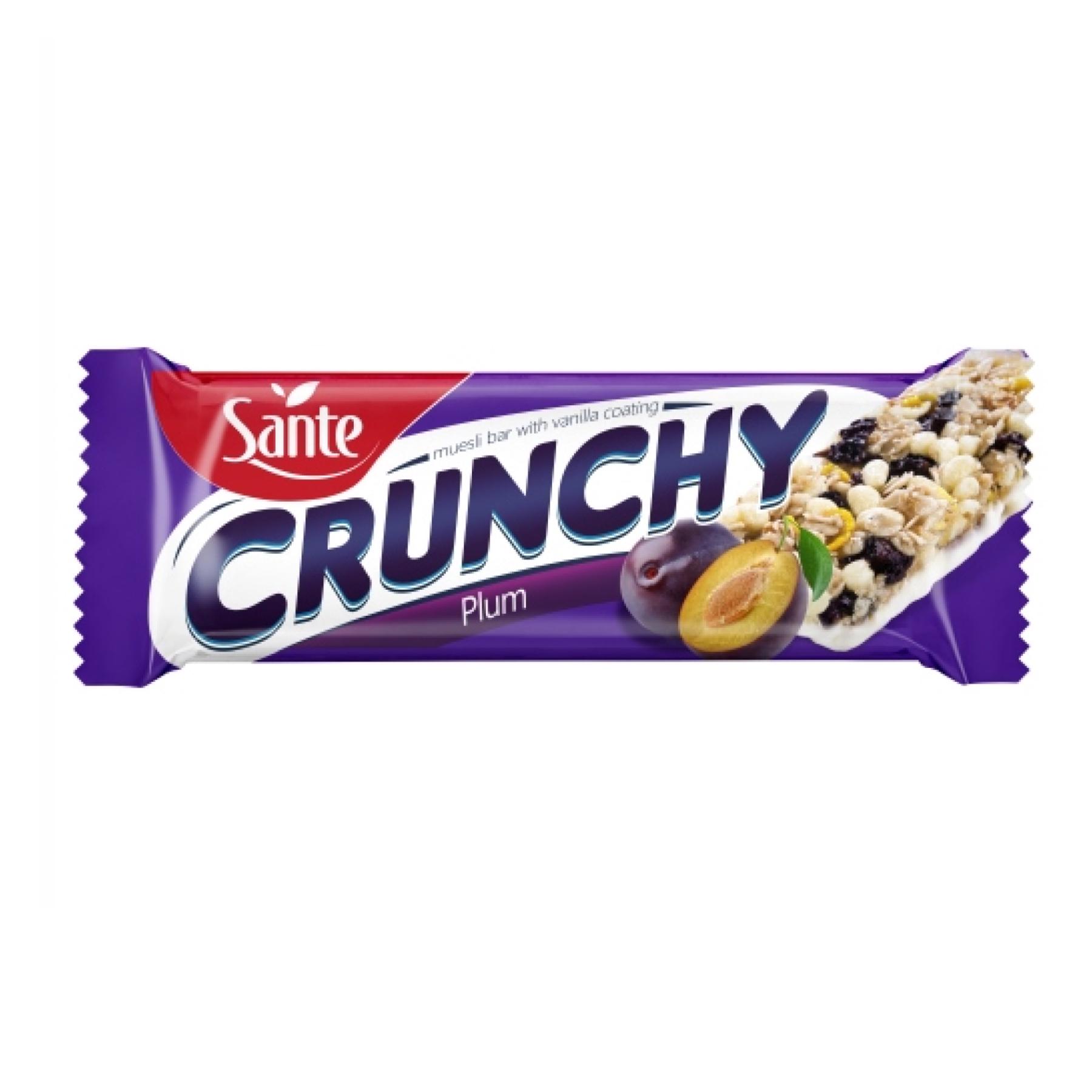 Спортивний батончик Crunchy bar 25x40 г Plums and Vanilla (2022-10-0966)