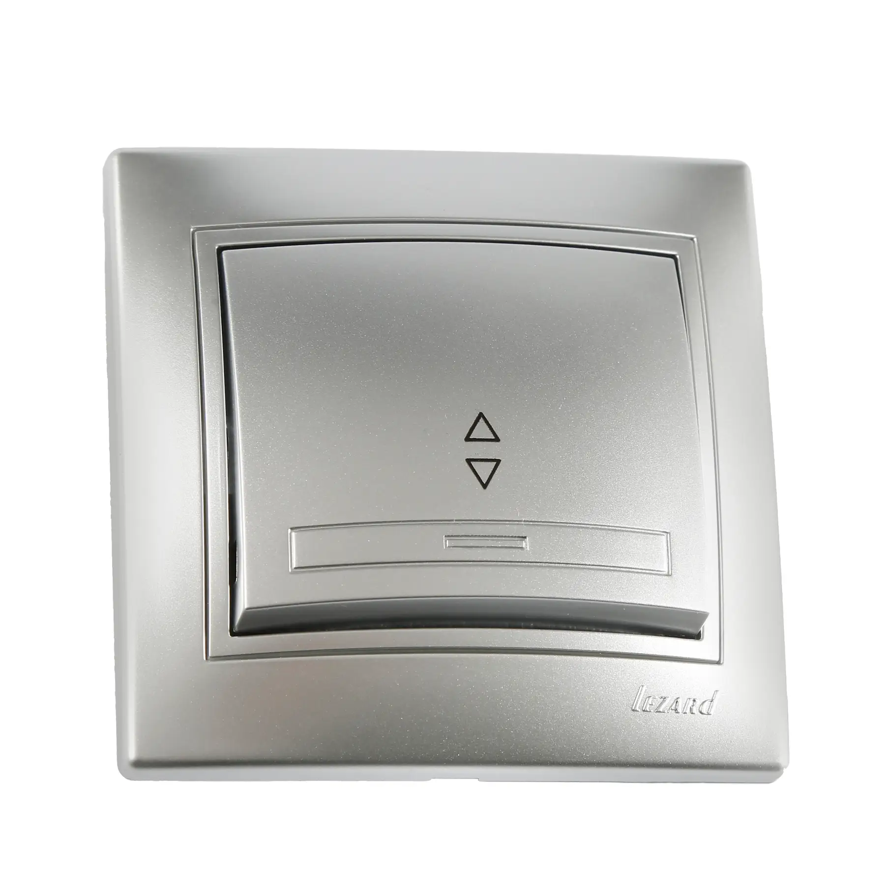 Вимикач Lezard Mira 1-клавішний прохідний Металік