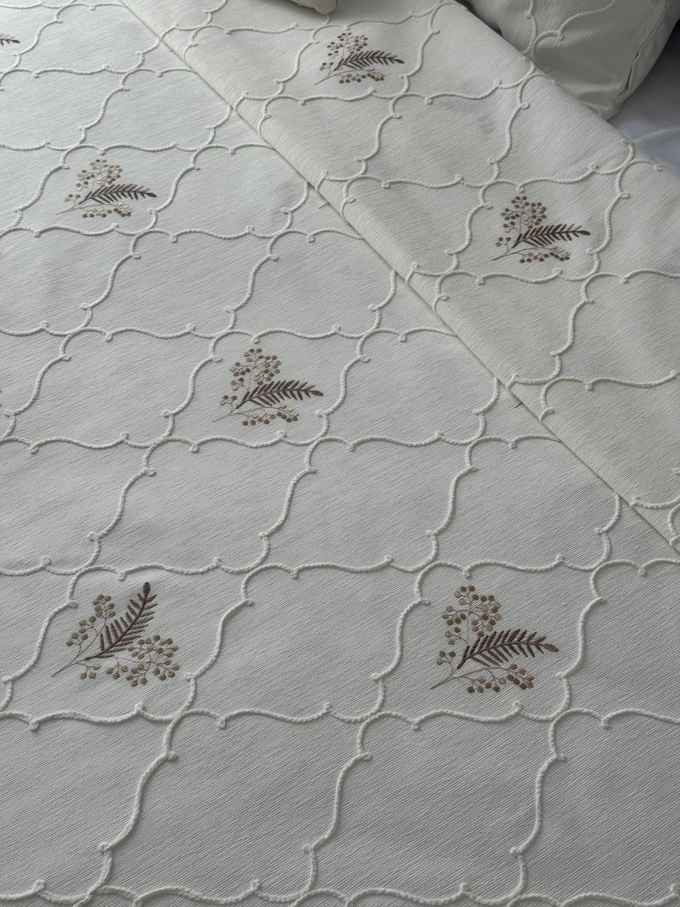 Покрывало Барокко №6 хлопок 240х250 см Молочный (55677-6-240x250cm) - фото 10 Покрывало Барокко №6 хлопок 240х250 см Молочный (55677-6-240x250cm) - фото 10