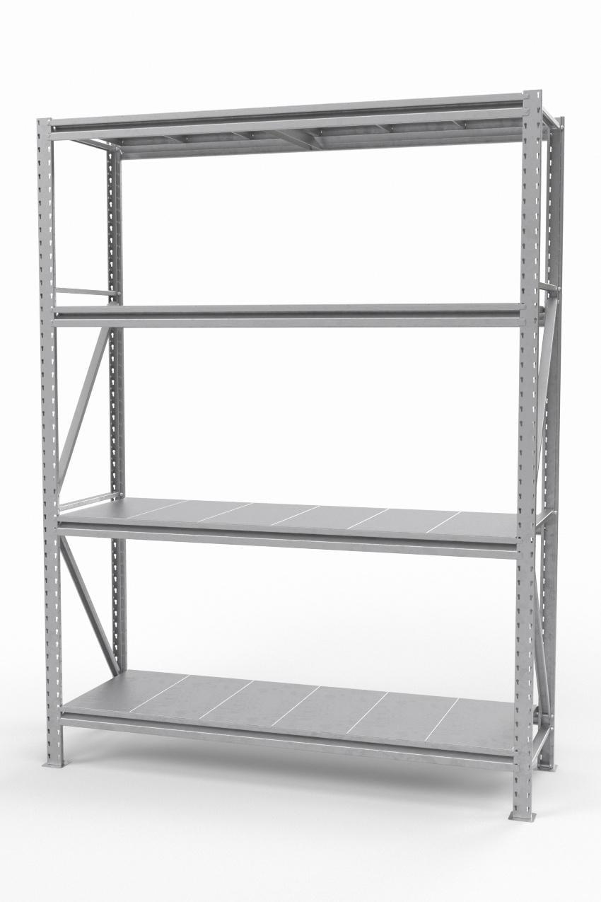 Стеллаж металлический оцинкованный SN 4 полки 2000х1720х600 мм