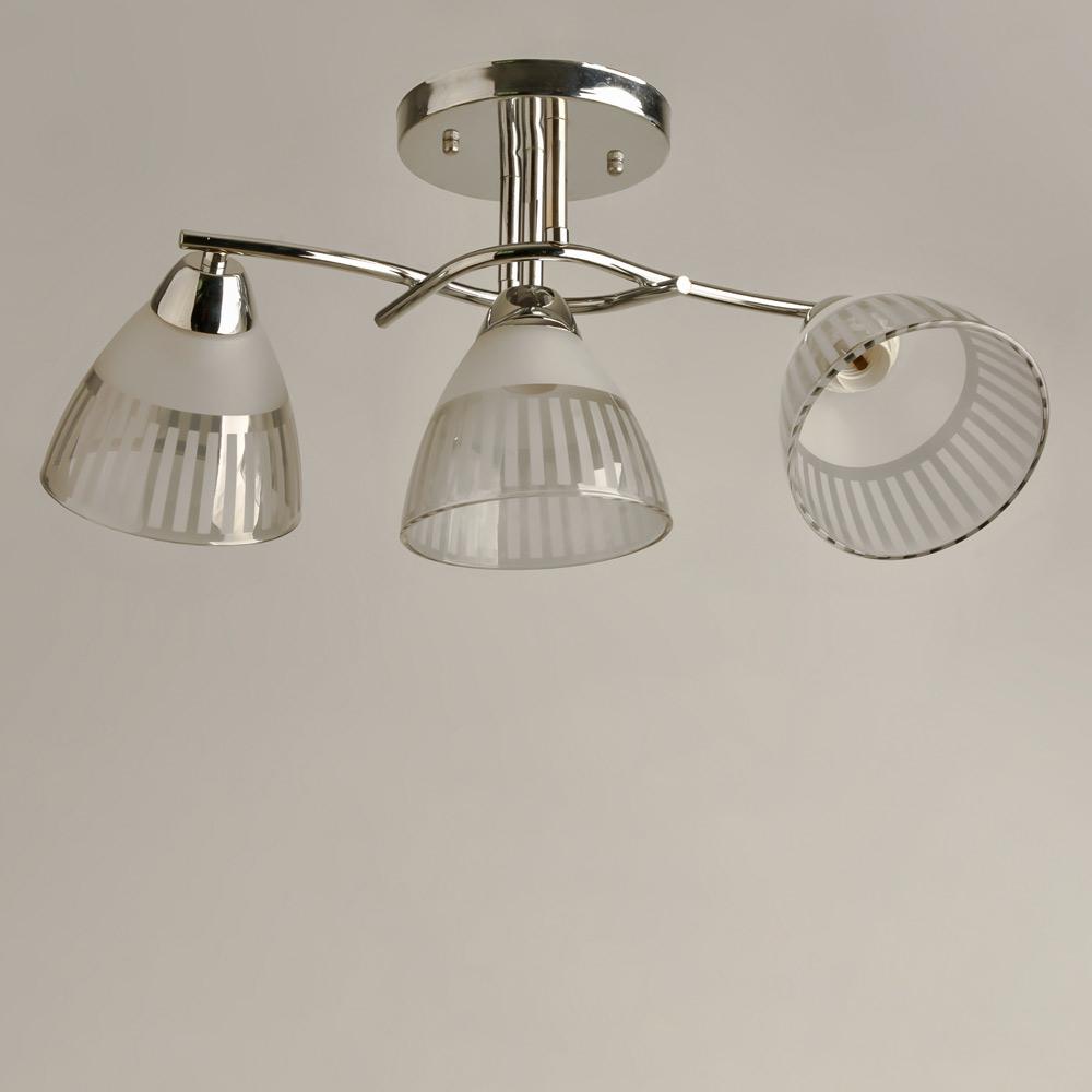 Люстра потолочная Light House SRS-19078/3 Хром/Прозрачный с белым