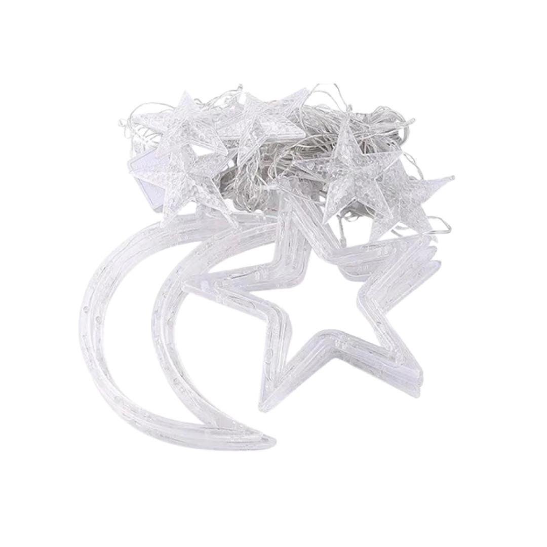 Гирлянда светодиодная штора GarlandoPro звезда и луна 108 LED 3х0,9 м (3074) - фото 2 Гирлянда светодиодная штора GarlandoPro звезда и луна 108 LED 3х0,9 м (3074) - фото 2