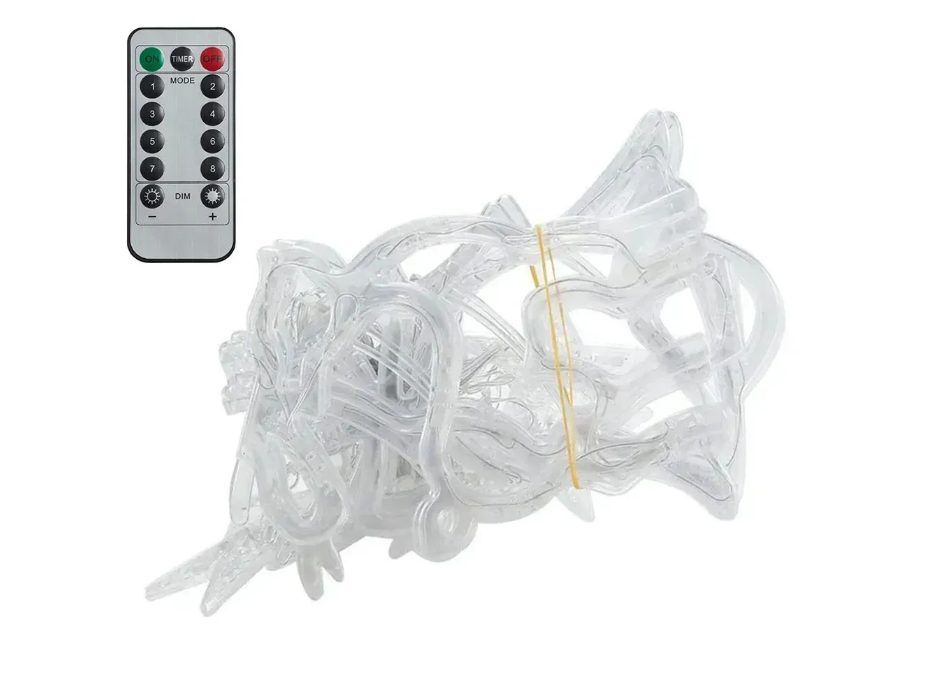 Гірлянда штора RGB фігурками 12 шт. 2,5 м (234560730_289) - фото 6