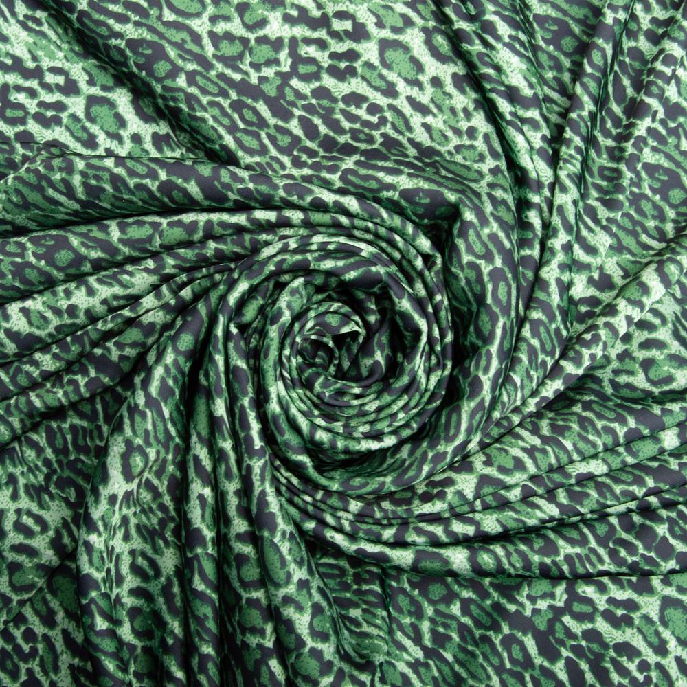 Ткань атлас с рисунком Лиона 90 гр/м2 145 см Зеленый (26056)