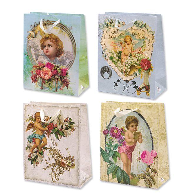 Пакет подарочный Flora микс 20х10х25 см 12 шт. (9449)