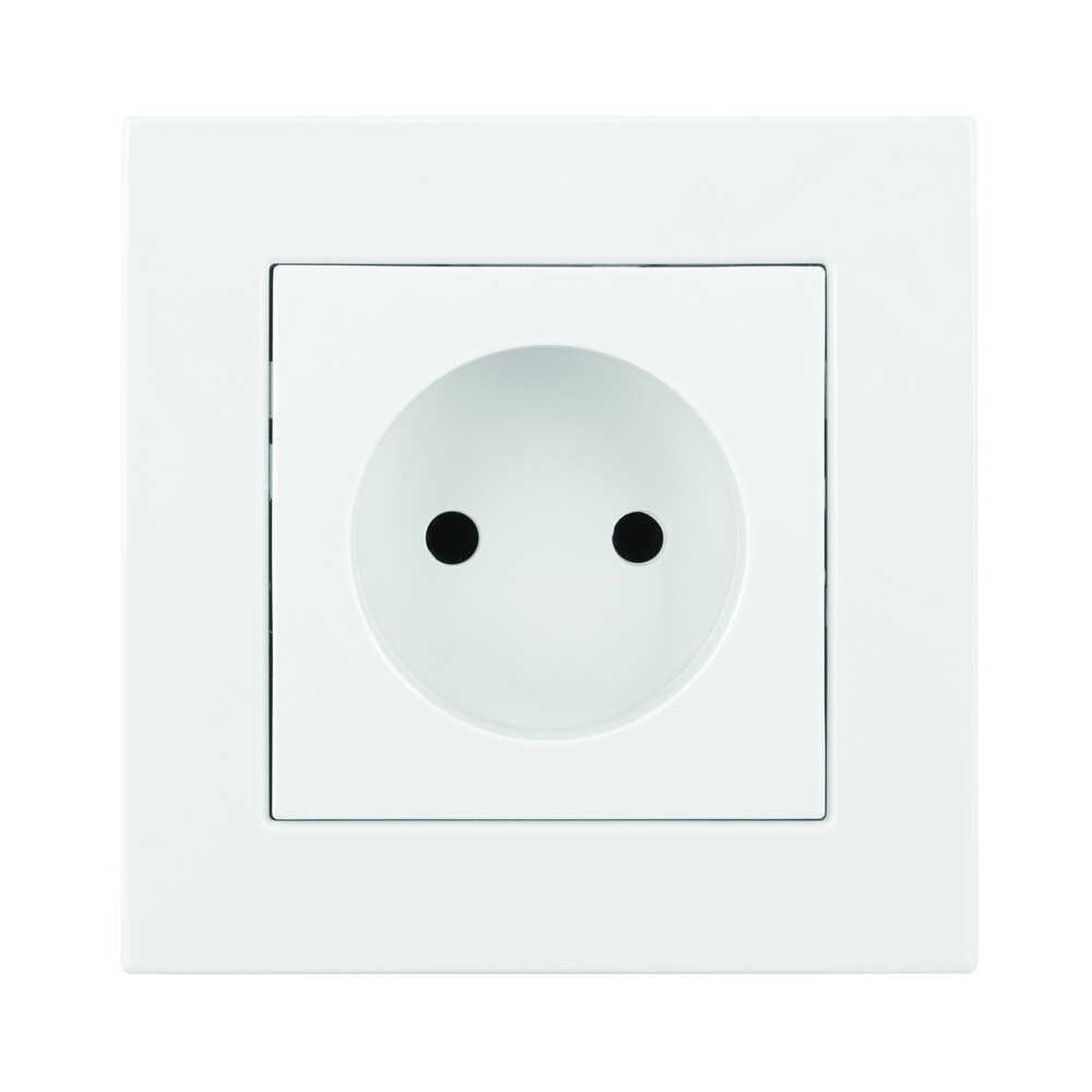 Розетка Nilson Moda одинарна без заземлення Білий (21111015)