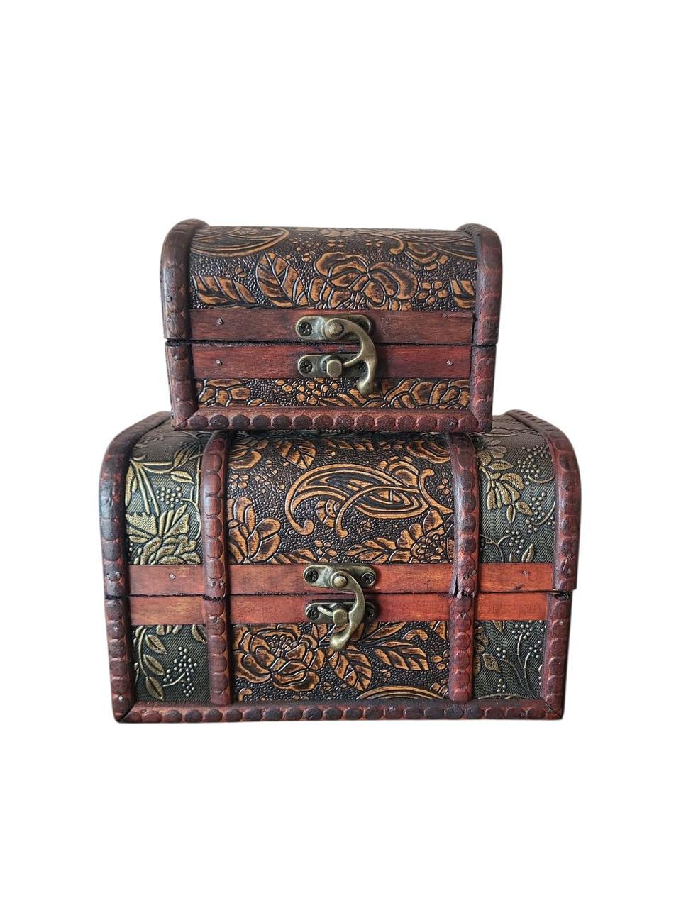 Набор сундуков для карт таро/рун деревянные с цветочками 2 шт. (2696040893) Набор сундуков для карт таро/рун деревянные с цветочками 2 шт. (2696040893)