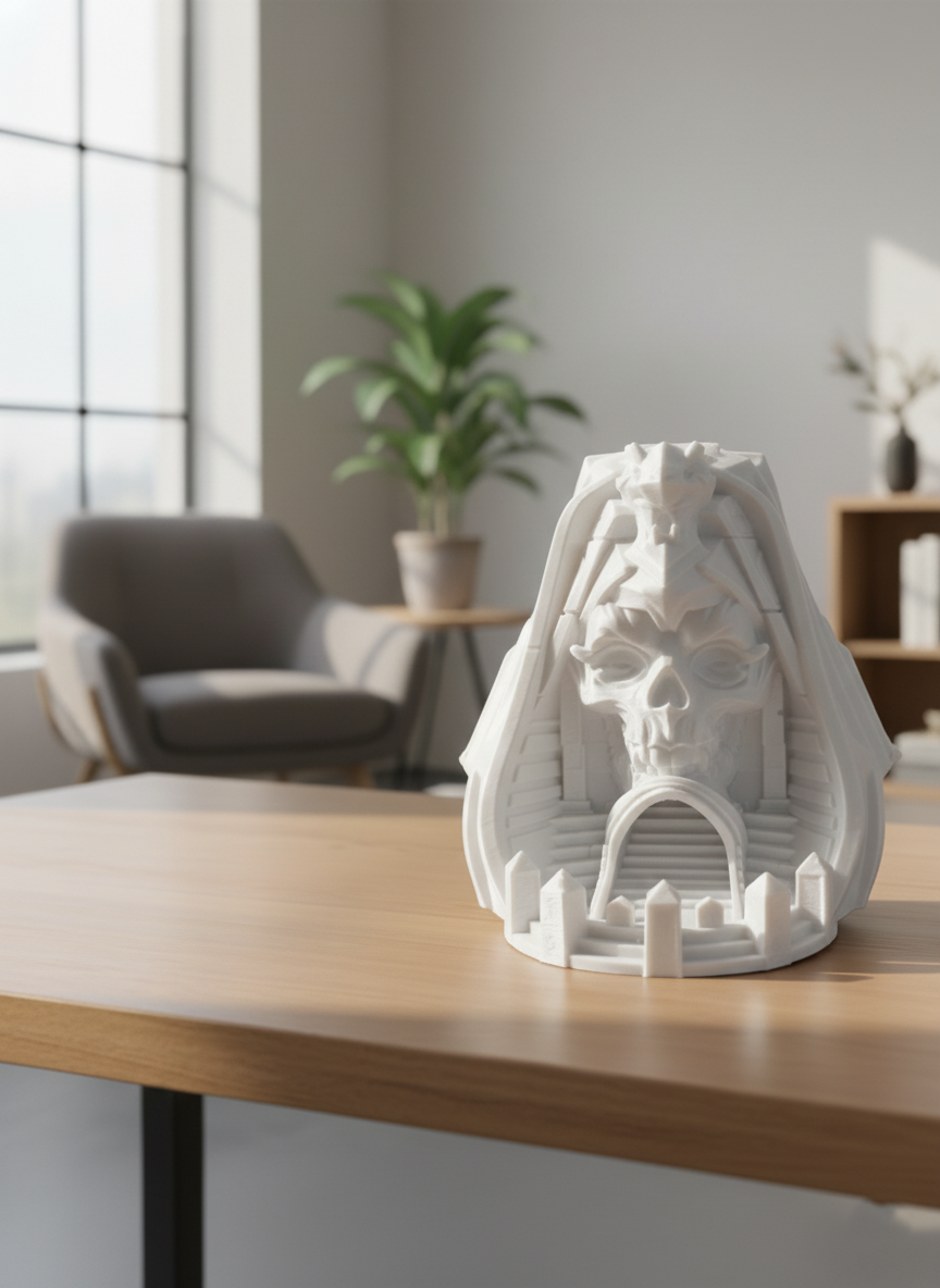 Вежа для гральних кубиків Череп Фараона Білий (0303-1) Вежа для гральних кубиків Череп Фараона Білий (0303-1)