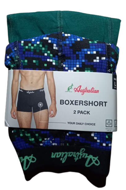 Набір чоловічих трусів боксерів Austrlian 2 шт. L Зелений піксель. (75765)