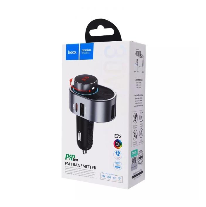 Зарядное устройство для FM-модулятора Hoco FM Launcher E62 20W 2xUSB/Type-C Черный - фото 7