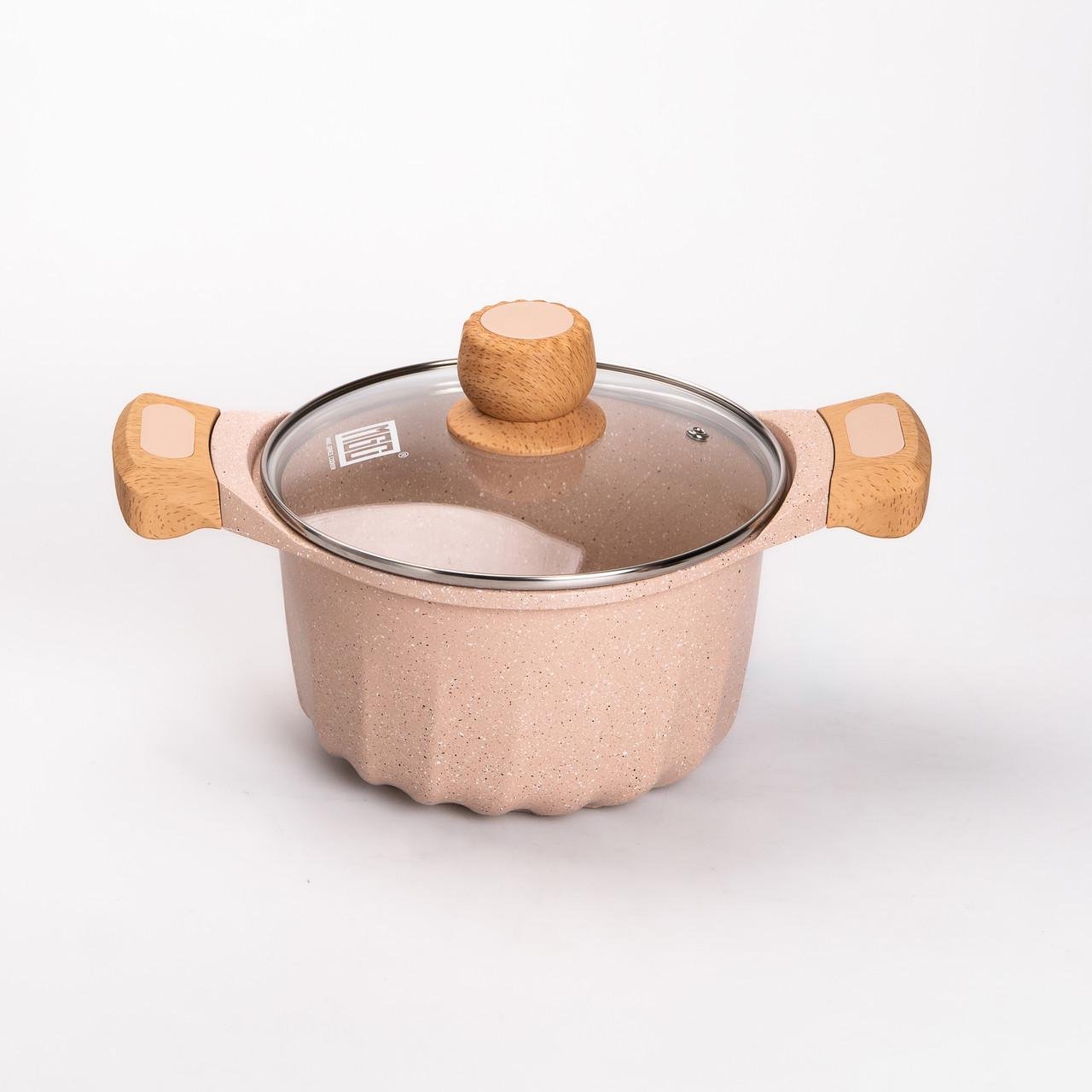 Набор посуды кастрюли 3 шт./сковорода MGC/лопатка/половник Бежевый - фото 3 Набор посуды кастрюли 3 шт./сковорода MGC/лопатка/половник Бежевый - фото 3