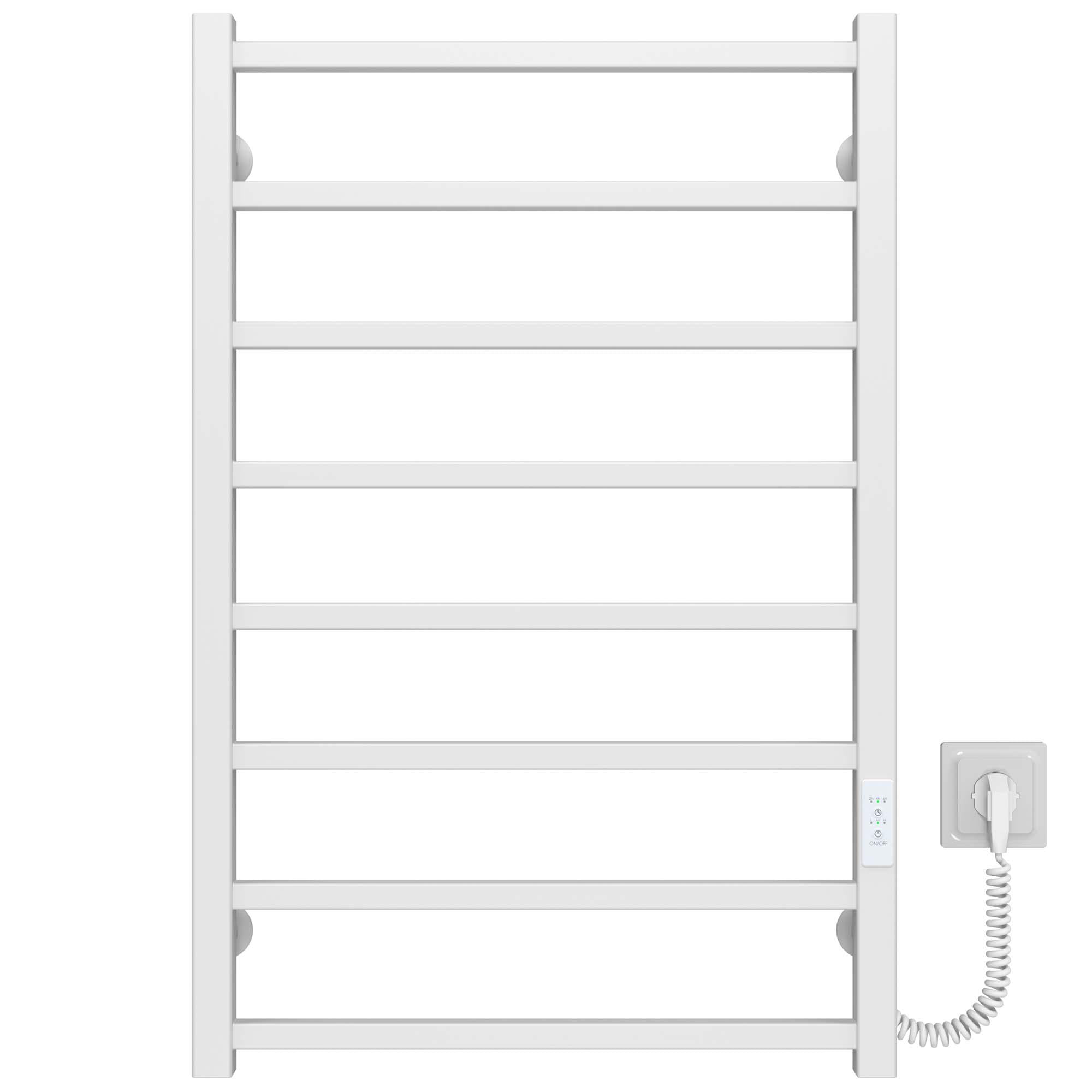 Полотенцесушитель электрический Deffi Forest П8 WD04 правое подключение нержавеющая сталь 600х800 мм Белый (A.FR.80.60.8.EWR4)
