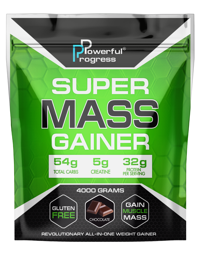 Гейнер високобілковий для набору маси Powerful Progress Mass Gainer Шоколад 4 кг