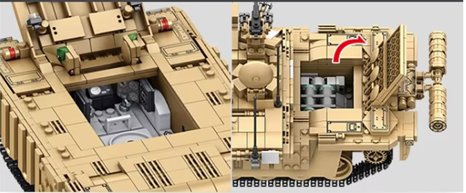 Конструктор детский Challenger II Танк военный игровой 1687 деталей (2402604489) - фото 8