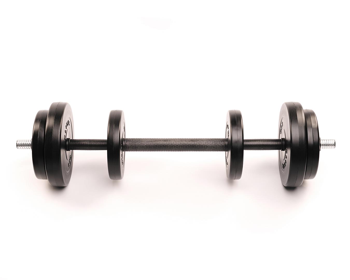 Гантелі Elitum 2 шт. 21 кг з подовжувачем грифа для штанги (4670) - фото 3