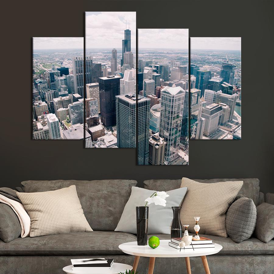 Картина город Бескрайний Нью-Йорк 129x90 см (A715-4)