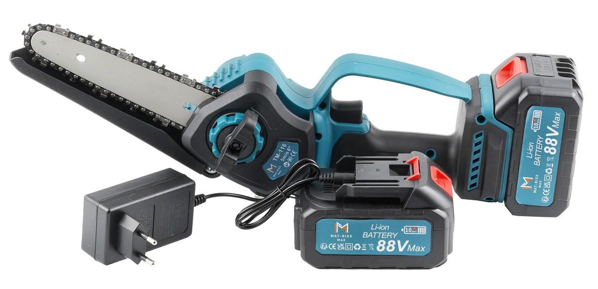 Пила цепная аккумуляторная MAT-RIXX MAX 6" 21V 2000mAh 2 АКБ (ins661)