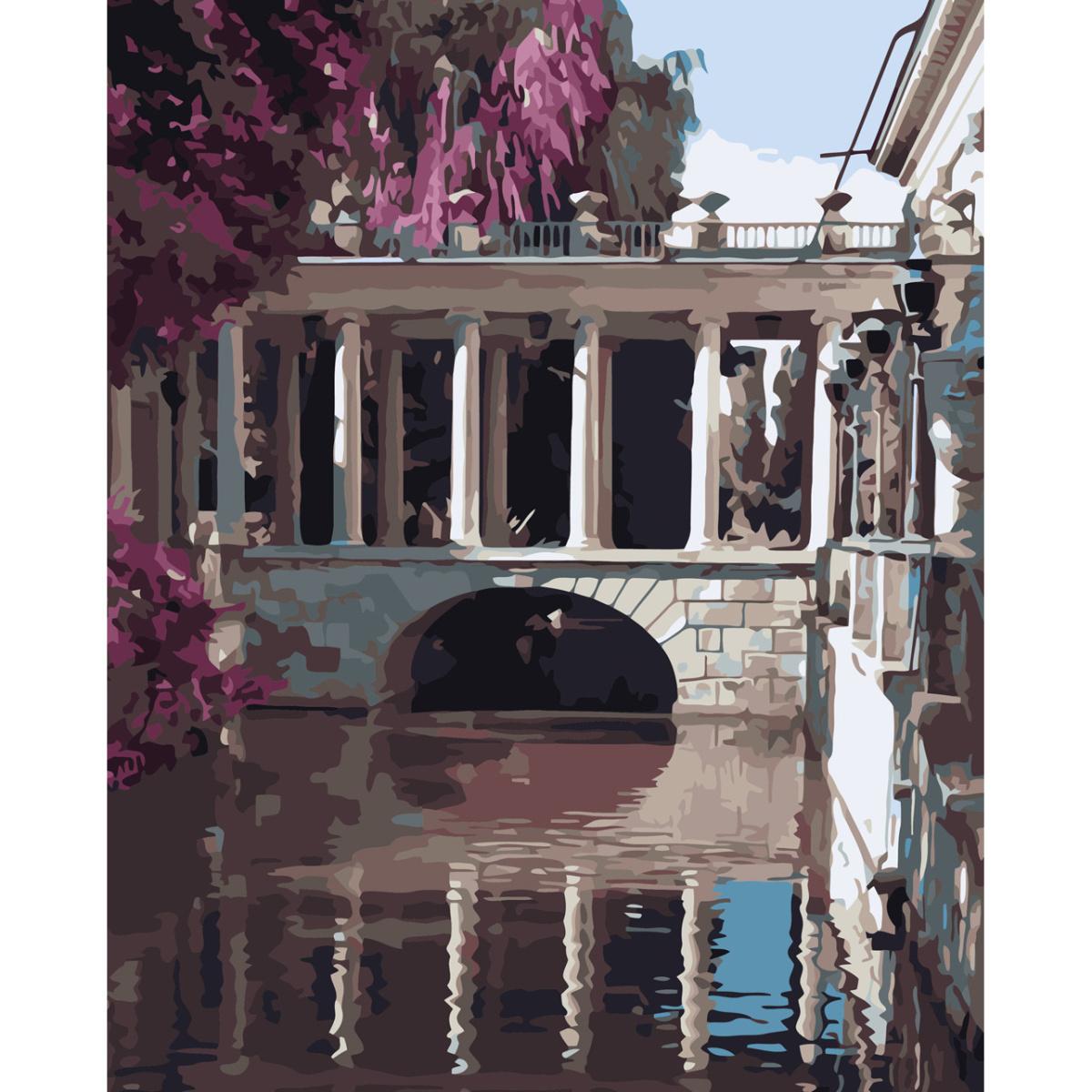 Картина по номерам Strateg Премиум Мост через воду 30x40 см (SS-6601)