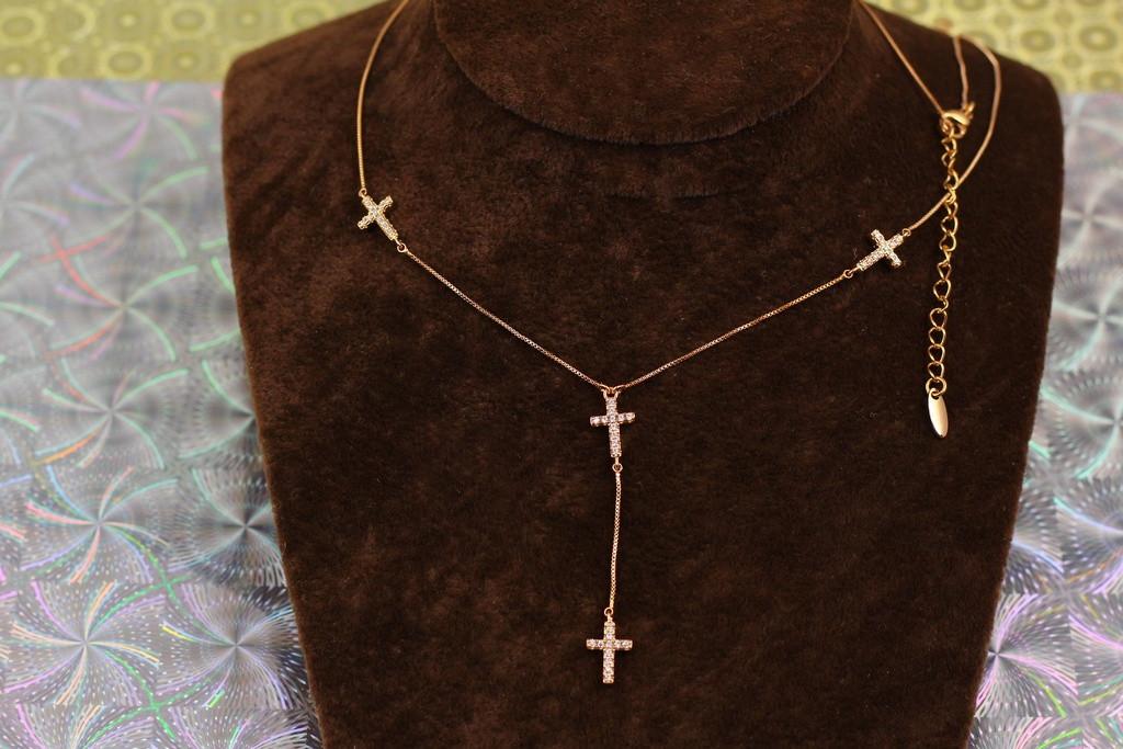 Набор Xuping Jewelry с крестиками 45 см удлинитель 5 см Золотистый (2312316397)