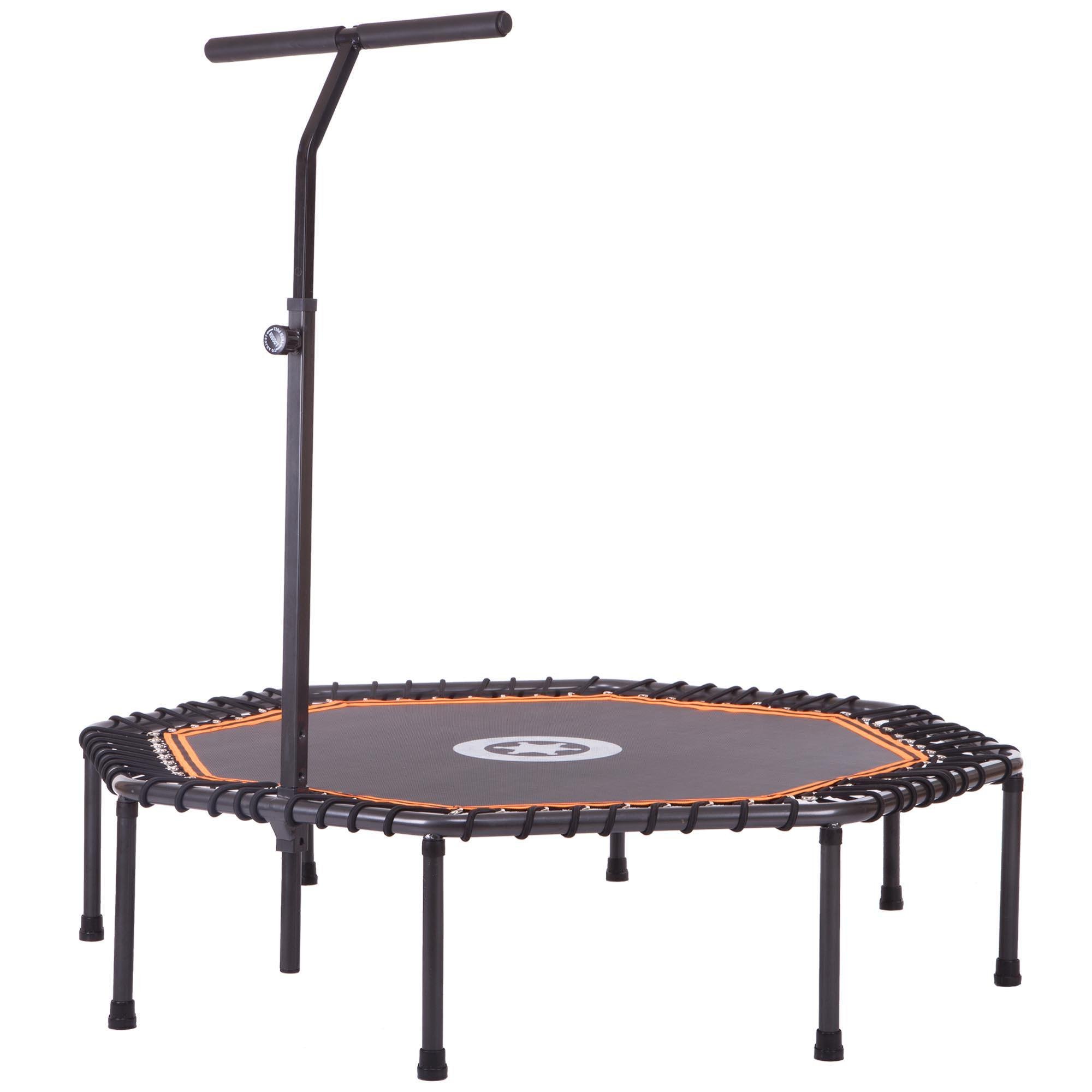 Фитнес-батут восьмиугольный Zelart FI-2904-122 122 см Черный/Оранжевый (DR004830)