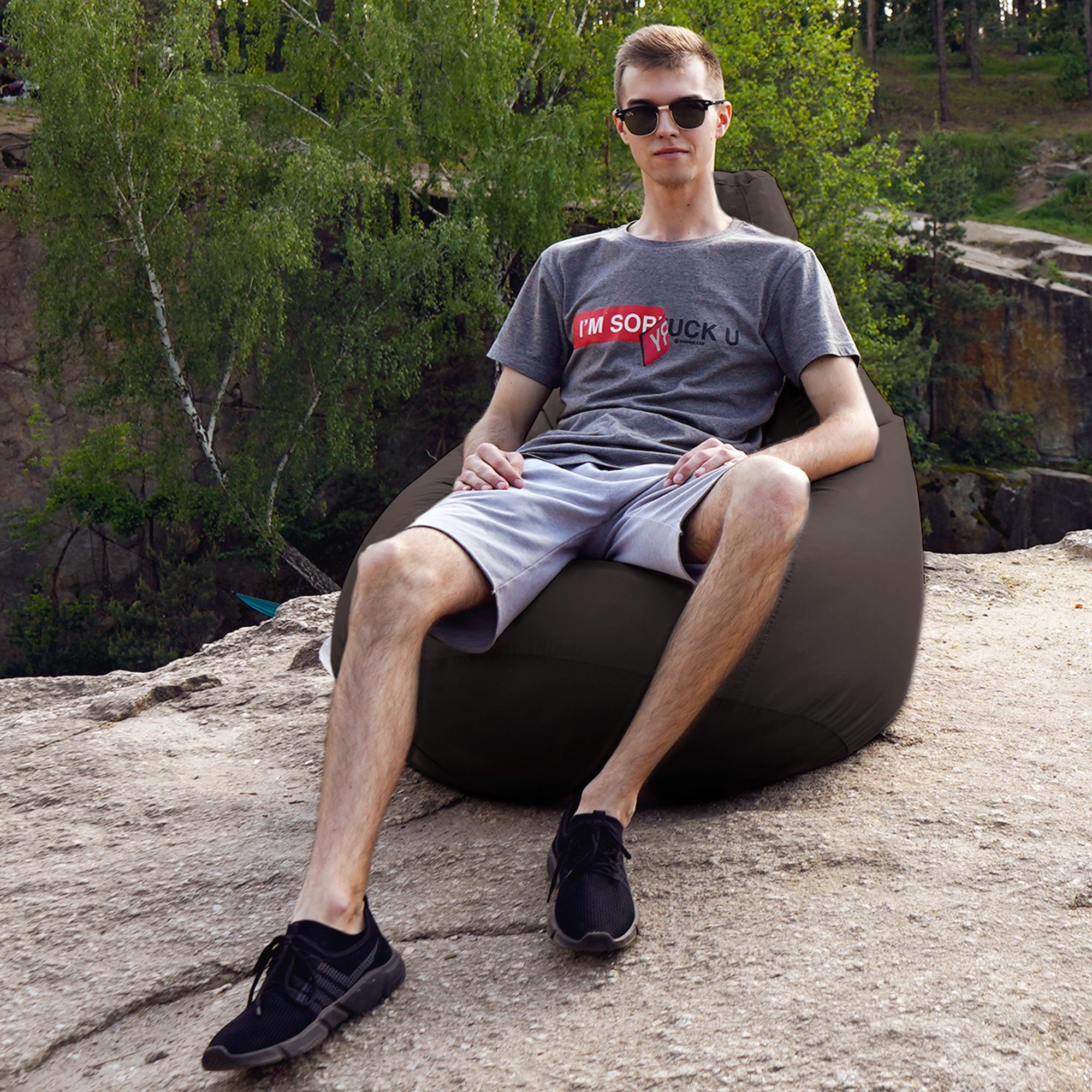 Кресло-мешок iQmebel Груша стандарт+ оксфорд Коричневый - фото 5 Кресло-мешок iQmebel Груша стандарт+ оксфорд Коричневый - фото 5