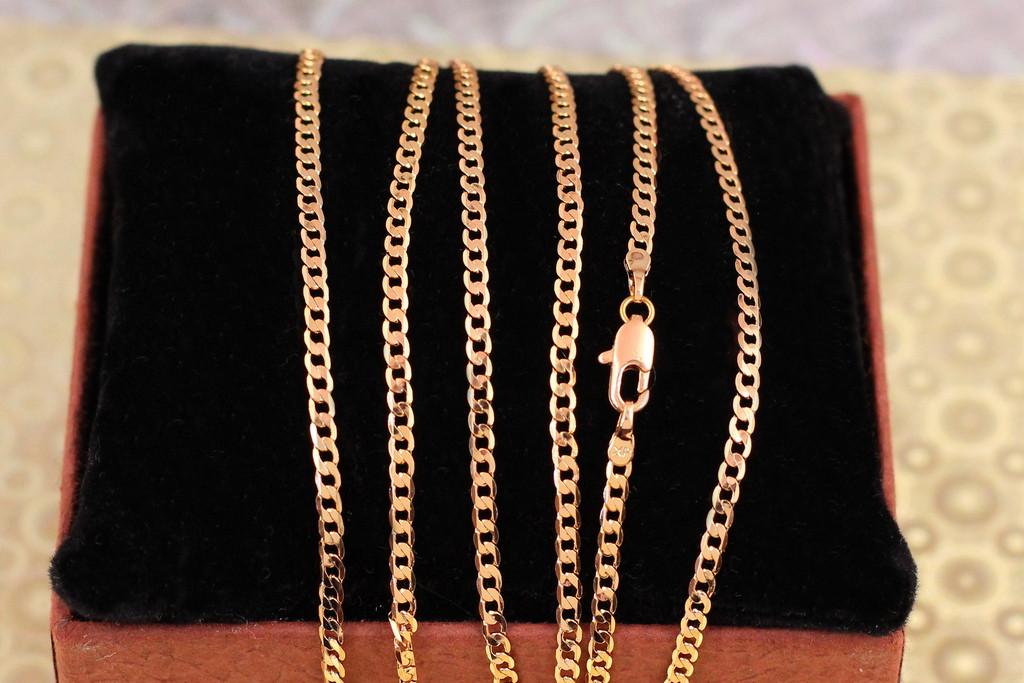 Цепь Xuping Jewelry панцирная с квадратными звеньями 55 см 2 мм Золотая (2515810234)