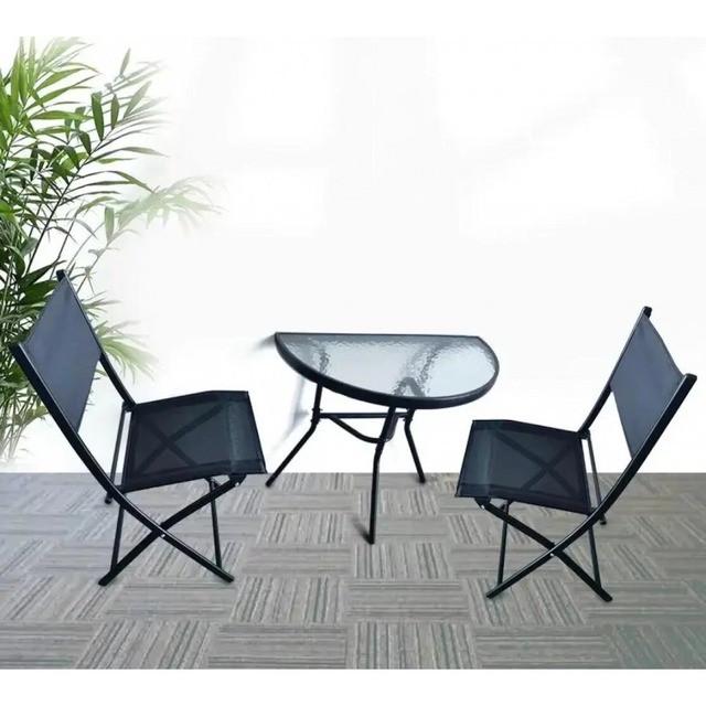 Столик напівкруглий Bonro для балкона/тераси/саду B-1913 Чорний (2577414400) - фото 5 Столик напівкруглий Bonro для балкона/тераси/саду B-1913 Чорний (2577414400) - фото 5