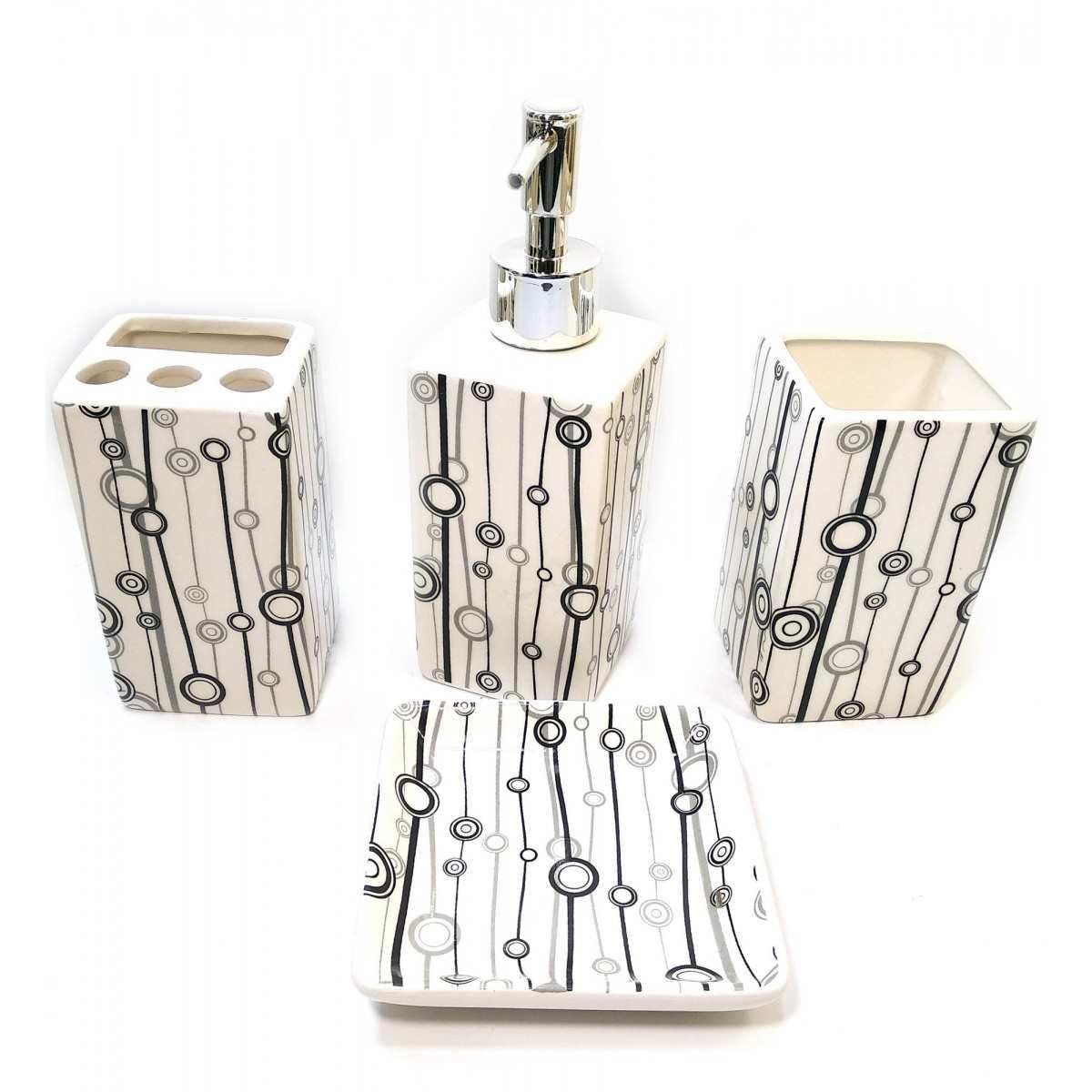 Набір для ванної керамічний 22х22х7,5 см (32069B)