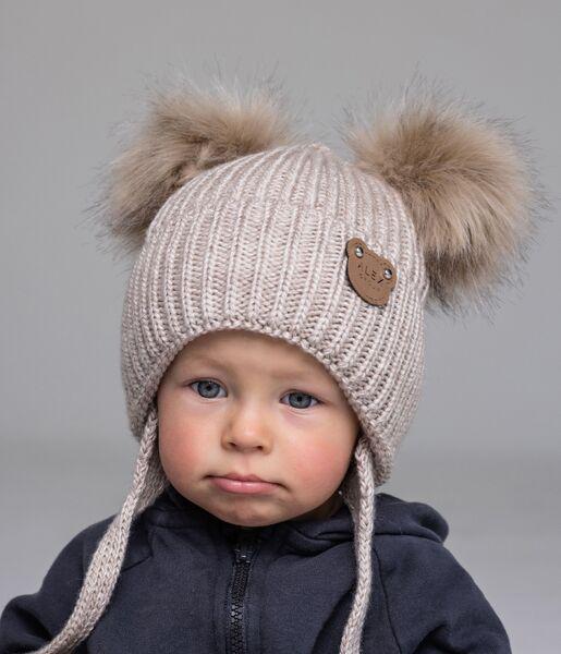 Шапка детская для мальчиков Алекс D804 флис 44-48 см Бежевый