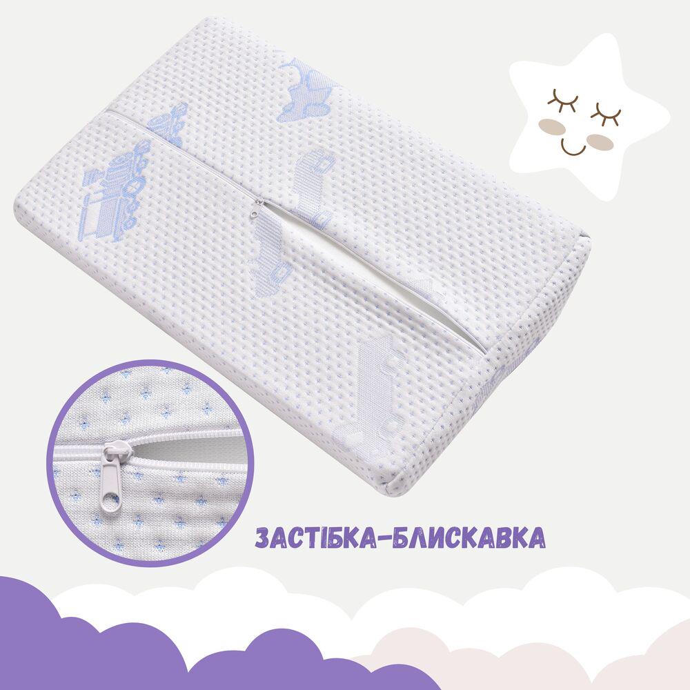 Подушка детская PAPAELLA MEMORY FOAM анатомическая ортопедическая 47х30х8х5 см (11789) - фото 2