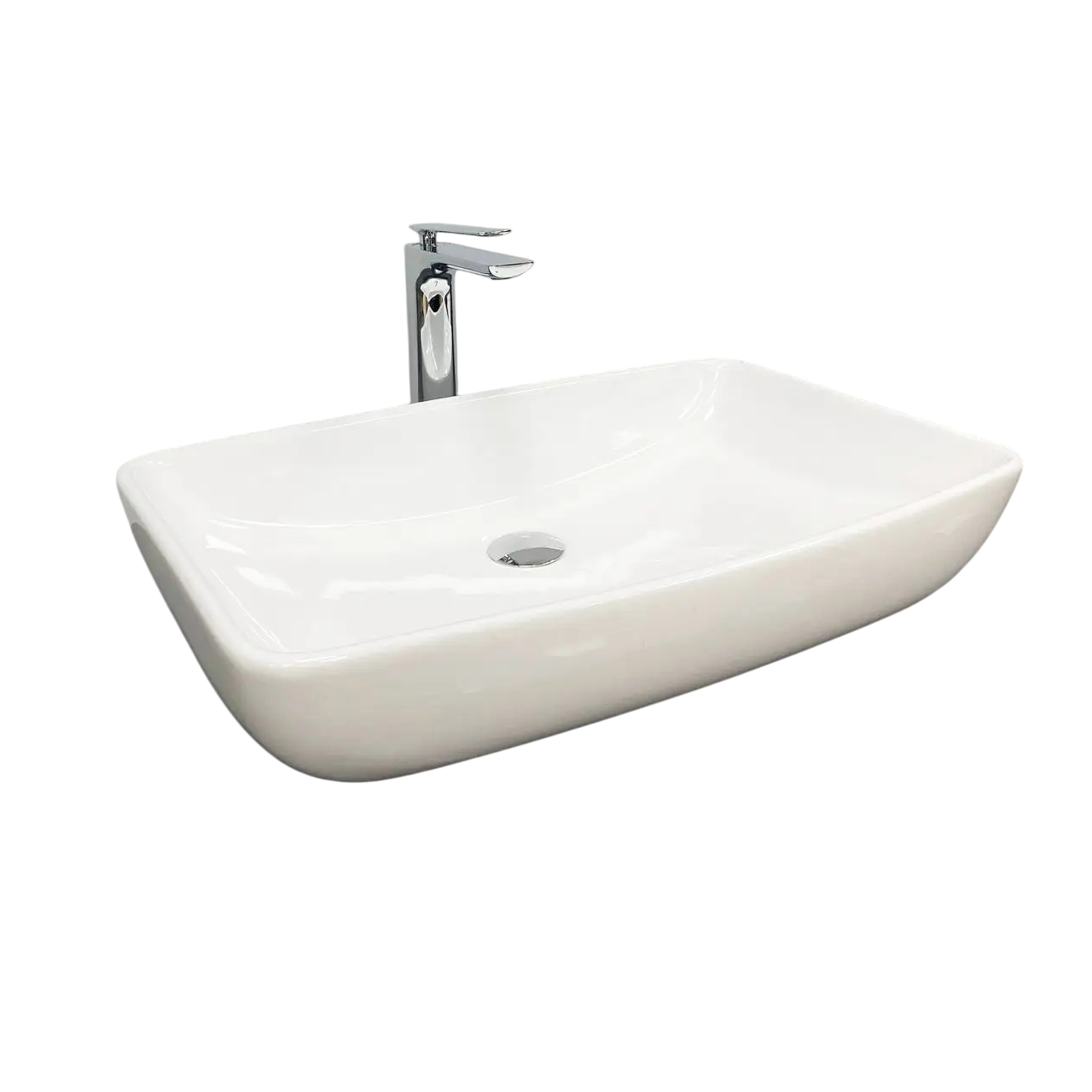 Раковина накладная VBI Silvi 60 прямоугольная 385x605 мм Белый глянцевый (RM-VBI-015100)