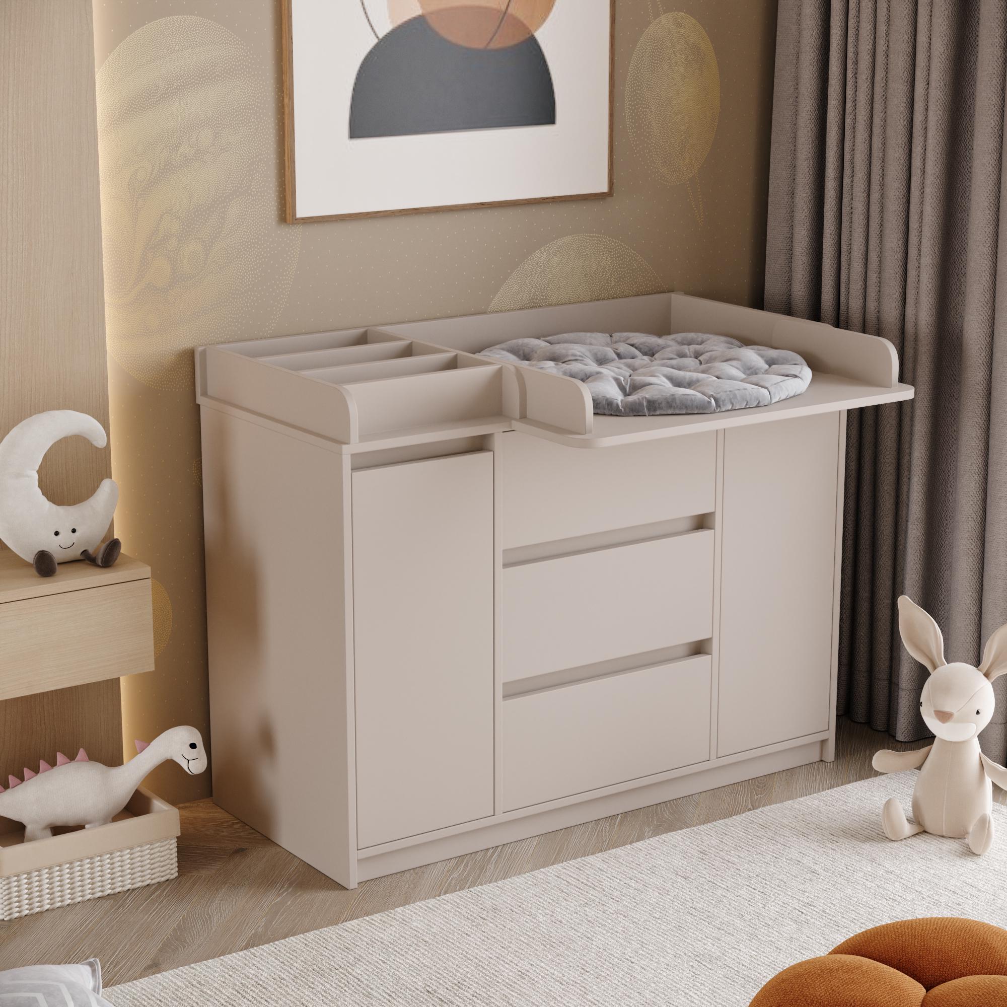 Пеленальный комод Furnigrade ПС-4s 77х110х49 см Кашемир