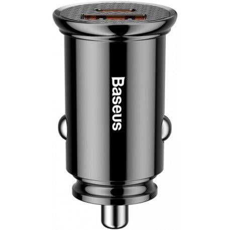 Зарядное устройство автомобильное BASEUS Circular Plastic А/С 30W Black (CCALL-YS01)