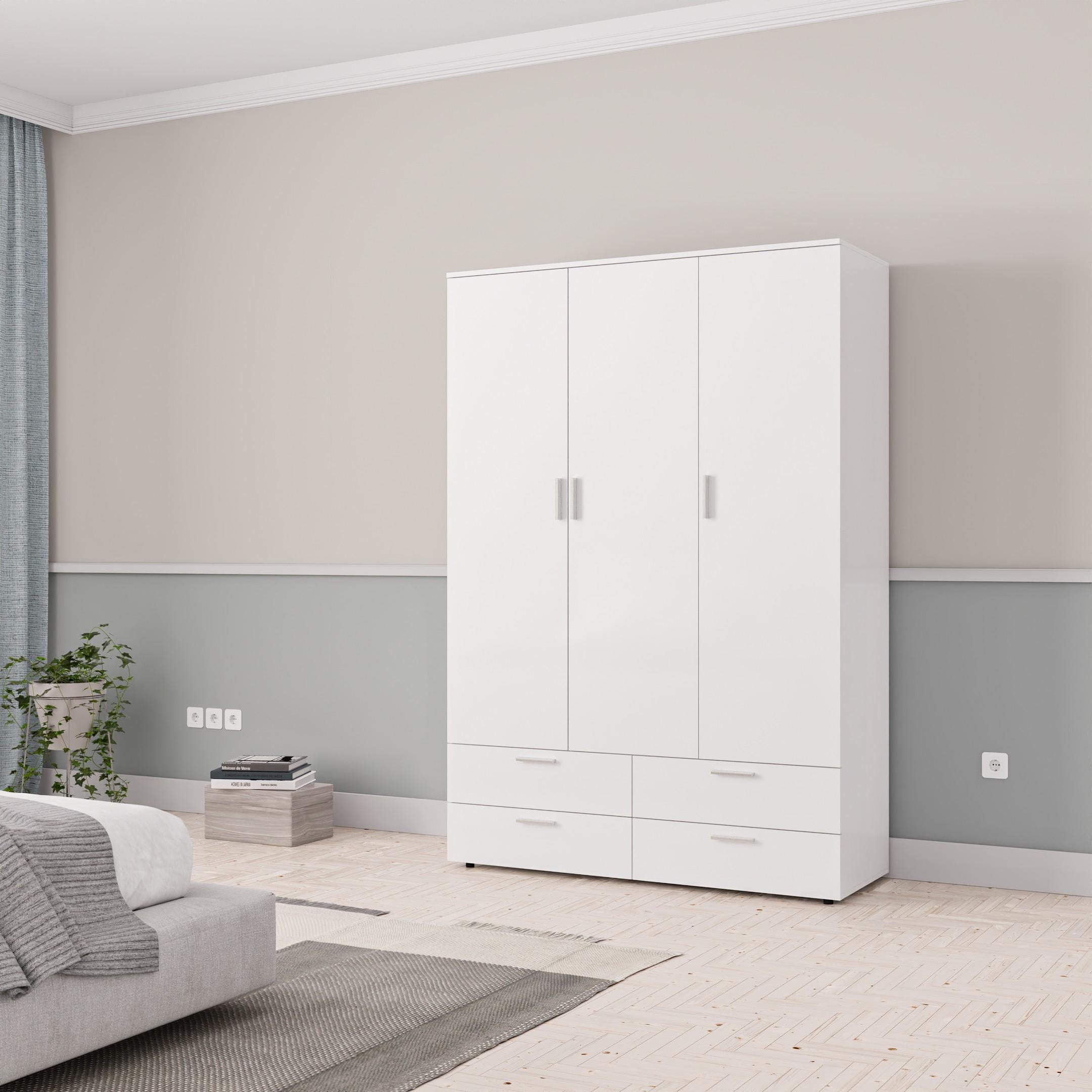 Шкаф распашной Spazio Threedoor 3Д+4Я 1378х500х1986 мм Белый