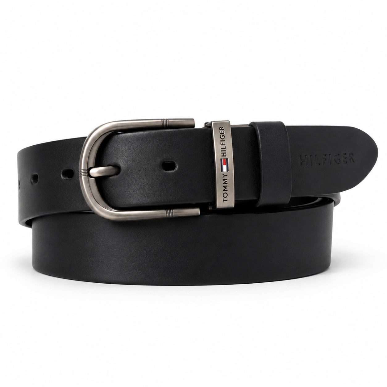 Ремінь жіночий шкіряний в стилі Tommy Hilfiger в коробці 120 см Чорний (tom026_01)