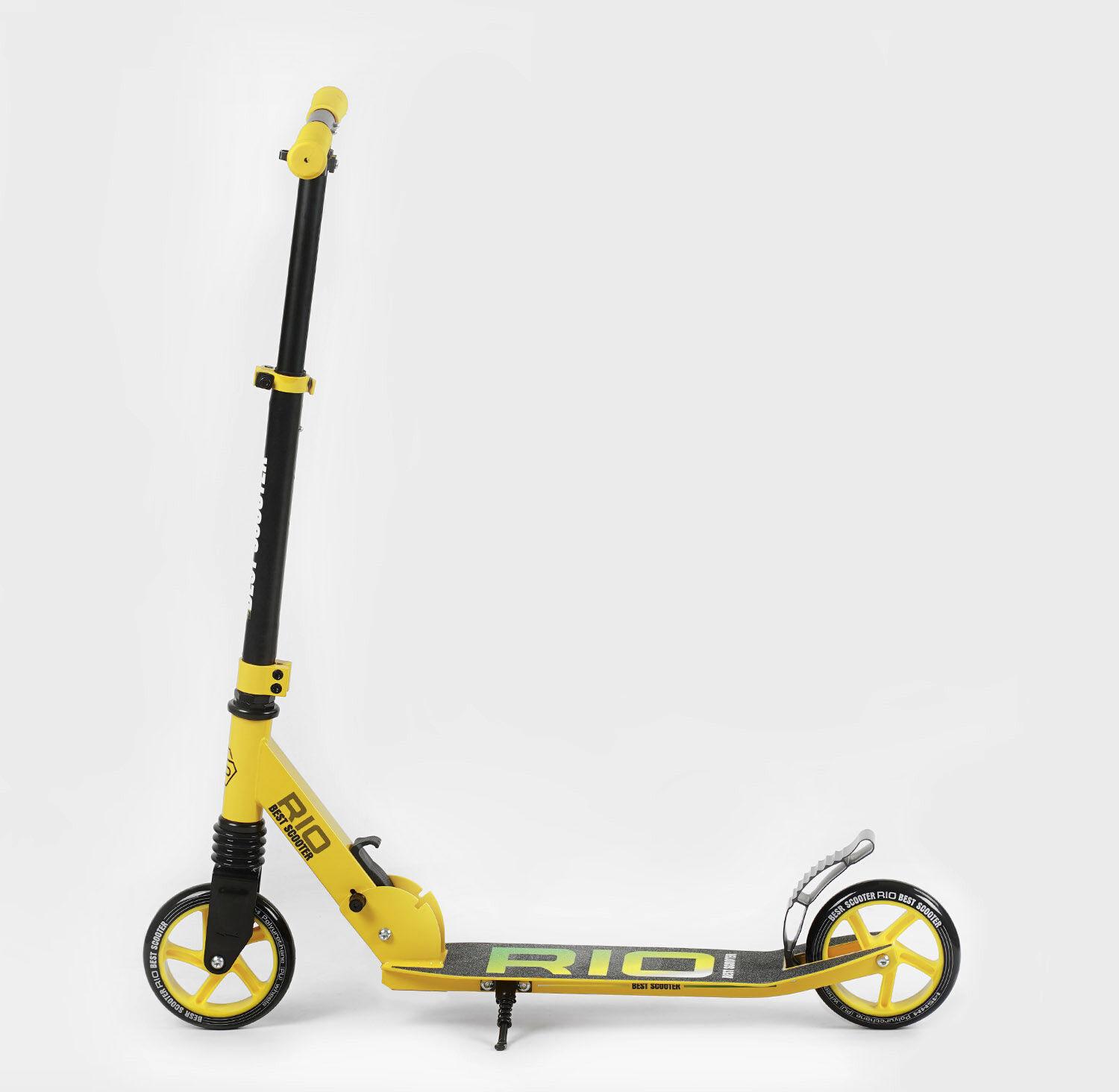 Самокат двухколесный Best Scooter R-35959/4 передний амортизатор/алюминиевый тормоз/в коробке/колеса PU 145 мм (25104307)